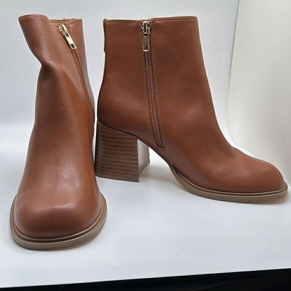 CUSHIONAIRE Women's block heel dress boot +Memory Foam 6 BROWN - Picture 6 of 7